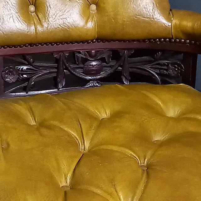 Victorian Chesterfield Reading Bench For Sale - Image 5 of 16