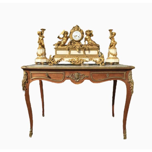 Metal Fireplace Trim in Bronze and Carrara Marble For Sale - Image 7 of 7