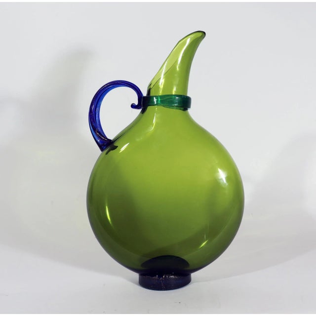 Michael Schunke Nine Iron Studios Hand-Blown Flat Art Glass Pitchers - Set of 3 For Sale - Image 10 of 11