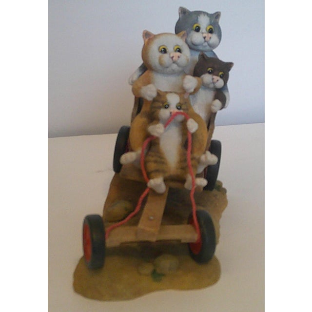 Rare Border Fine Arts Comic & Curious Cats Go-Karting A22913 Linda Jane Smith Excellent vintage condition. No chips,...