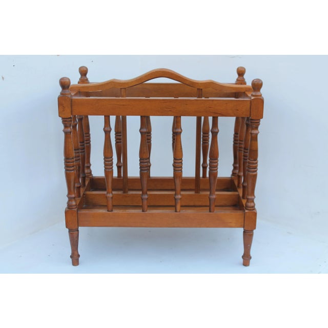 Mid-Century Modern Vintage Magazine Rack For Sale - Image 3 of 7