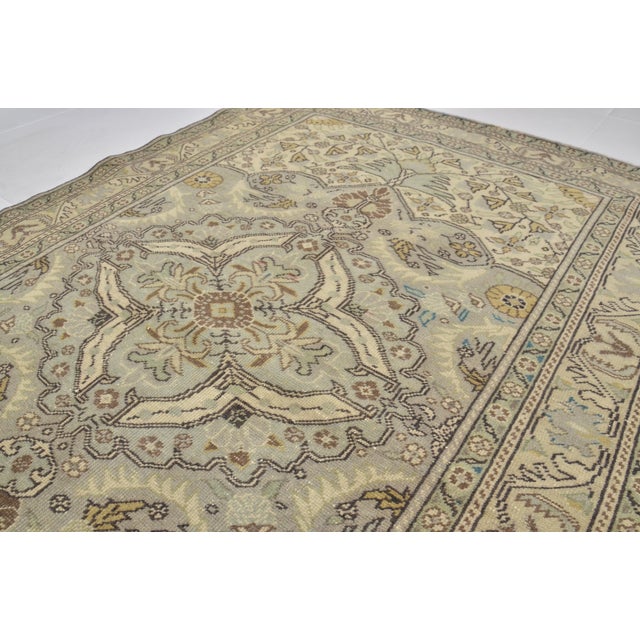 1960s Turkish Floral Handknotted Rug For Sale - Image 10 of 10