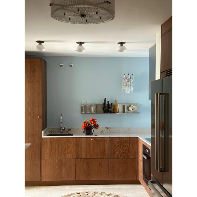 White Kitchen Spotlights with Brass Fittings, Set of 4 For Sale - Image 10 of 12