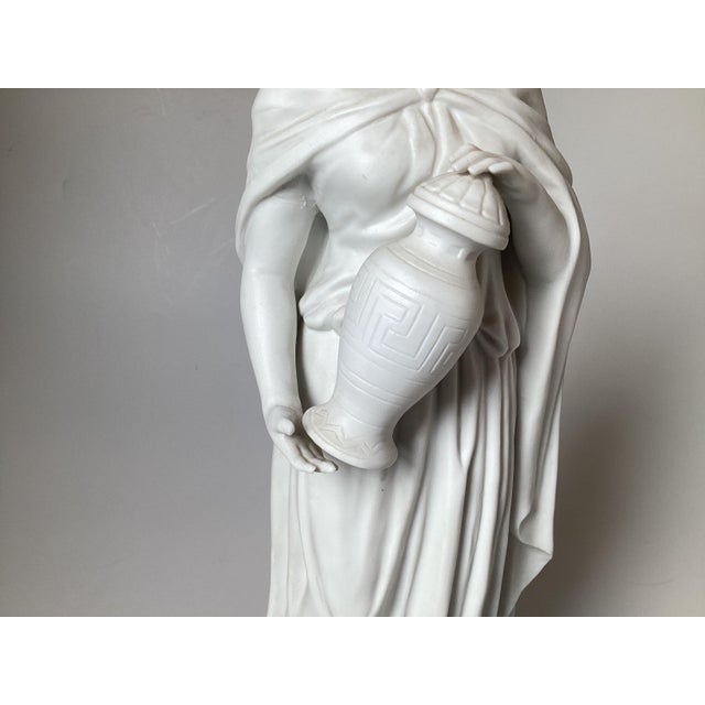 Neoclassical Parian Porcelain Neoclassical Statues - A Pair For Sale - Image 3 of 12