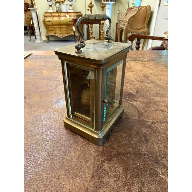 French Late 19th Century Carriage Clock, Brass Case, Circa 1890 For Sale - Image 12 of 18