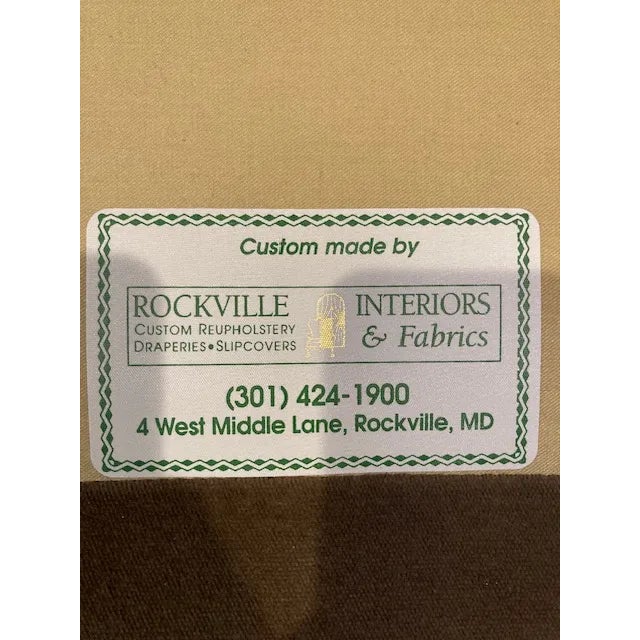 Camelback Brown Velvet Sofa For Sale In Washington DC - Image 6 of 7