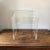 Plastic Mid 20th Century Lucite Waterfall Stool Side Table For Sale - Image 7 of 7