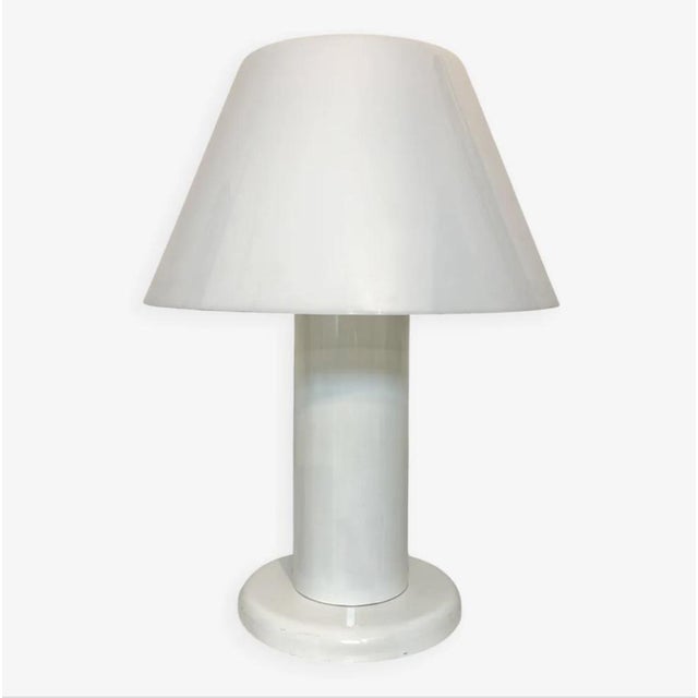 White White Lacquered Table Lamp by Guzzini, 1970s For Sale - Image 8 of 8