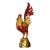 Late 19th Century Cloisonné Enamel Rooster Statue, Gilt Bronze Figure, 2.01kg For Sale