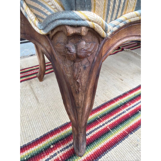 Pair of 18th Century French Louis XV Walnut Fauteuils, Carved Provincial Armchairs For Sale - Image 16 of 18