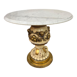 1966 Fuggiti Studios Cherub Hollywood Regency Marble Stands Set