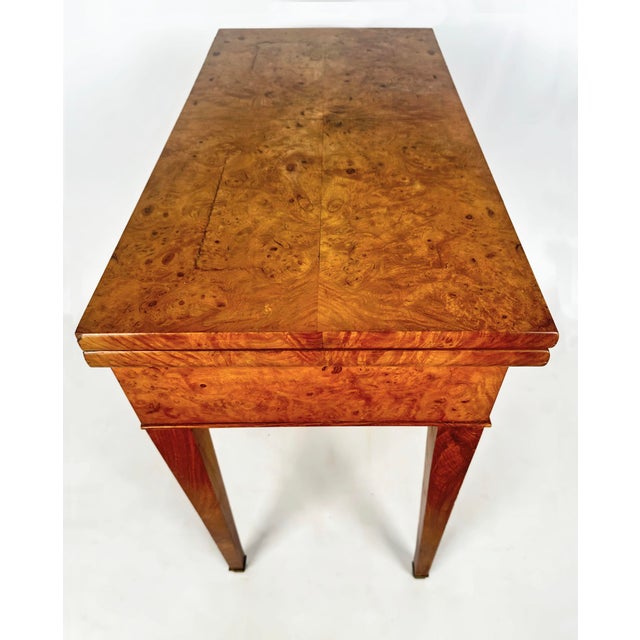 Game Table with Veneer Pattern in Ash Burl Wood, 1810 For Sale - Image 6 of 8