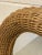 Mid-Century Modern Oval Mirror in Wicker and Bamboo, 1980s For Sale - Image 3 of 8