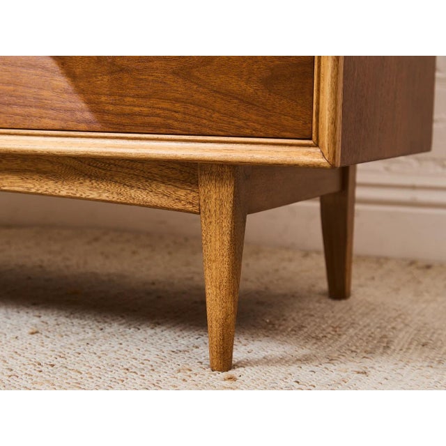 Wood Mid 20th Century Restored Six Drawer Dresser For Sale - Image 7 of 12