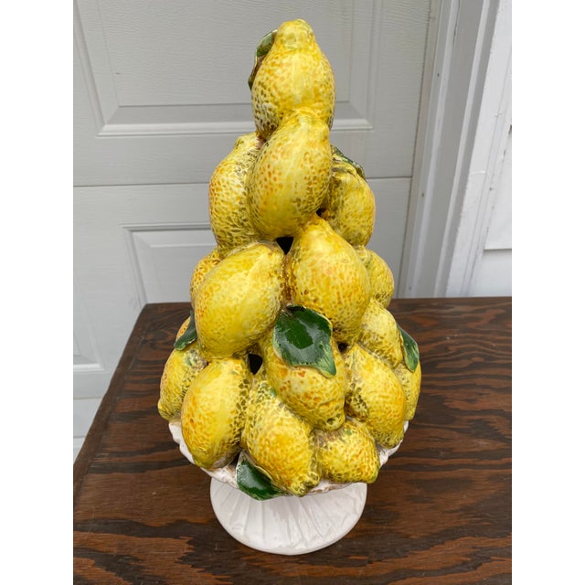 Italian Ceramic Lemon Topiary | Chairish