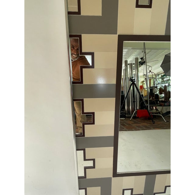 Silver Vintage Greg Copeland Op Art Wall Mirror For Sale - Image 8 of 12
