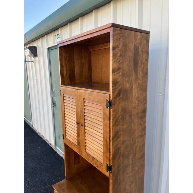 1980s Ethan Allen Maple and Birch Cabinet For Sale - Image 6 of 12