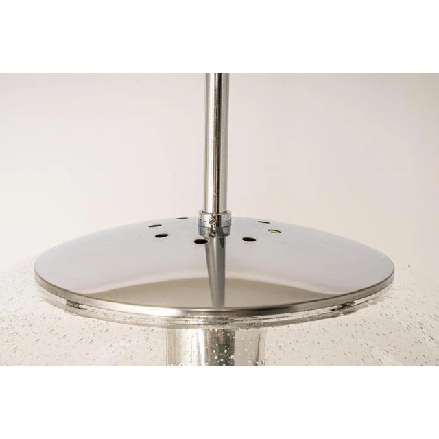 1970s Large Limburg Chrome with Clear Glass Ball Pendant, Germany, 1970s For Sale - Image 5 of 12