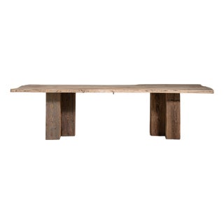 Brutalist Oak Dining Table, Antique, France, 20th Century For Sale
