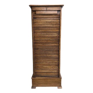 Vintage Rolling Shutter Cabinet, 1970s For Sale