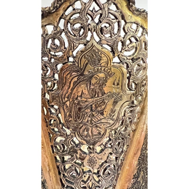 1970s finest quality Monumental Persian Silver Candle Holders / lusters - A Pair For Sale - Image 5 of 10