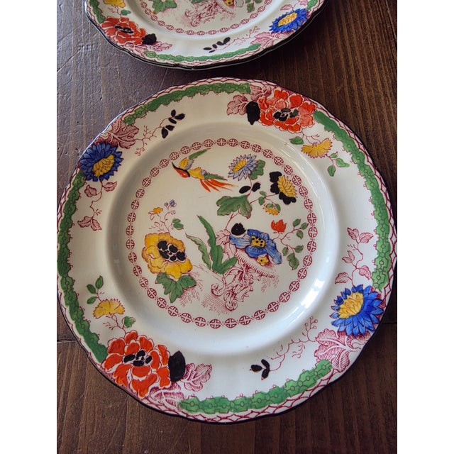 Early 19th Century Eight Early 19th Century Mason's Persiana Pattern Bread Plates For Sale - Image 5 of 9