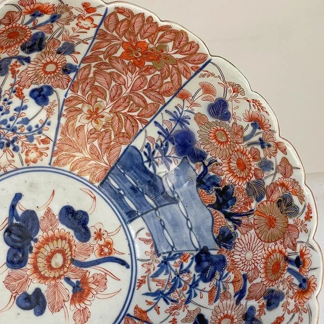 19th Century Imari Hand-Painted Serving Bowl For Sale - Image 10 of 13