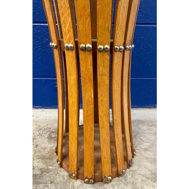 Mid 20th Century Vintage Mid-Century Modern Slatted Plant Stand For Sale - Image 5 of 6