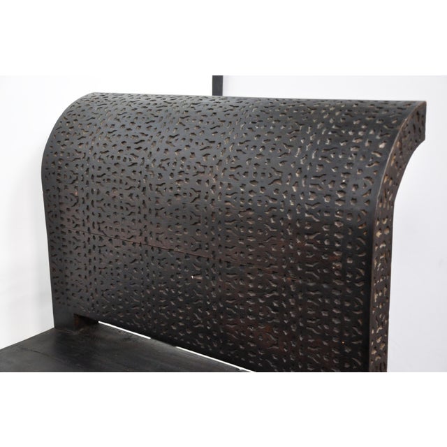Carved Wood Moroccan Daybed With Cushion Chairish