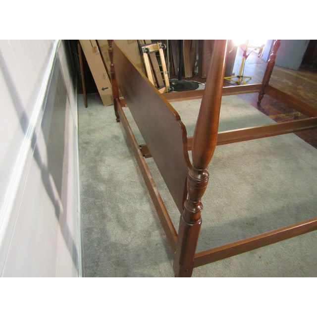 Pennsylvania House Solid Cherry King Size Poster Bed For Sale - Image 10 of 12