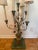 Large Hollywood Regency Italian Tole Candelabra Lamp For Sale - Image 4 of 12