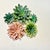 Asparagus Mid-Century Coastal Italian Tole Five Red-Tipped Succulents Sculptural Wall Object For Sale - Image 8 of 8