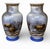 A striking pair of 19th-century French vases, hand-painted in the Limoges-quality style, featuring beautifully detailed...