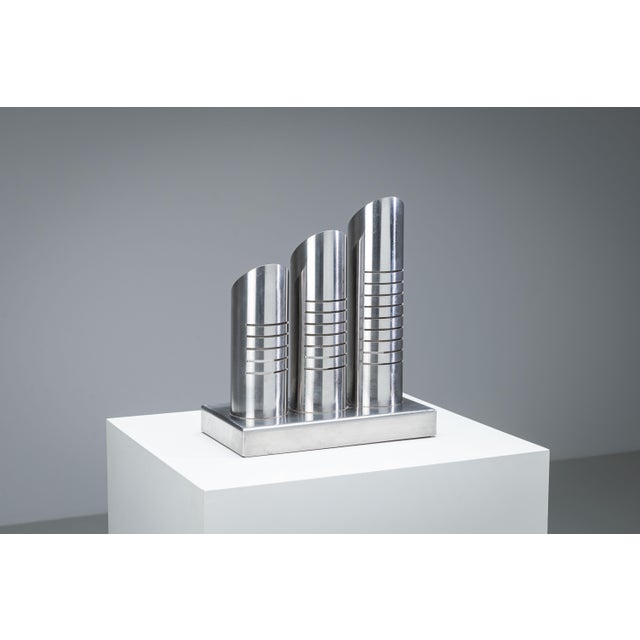 Goffredo Reggiani Triple Column Table Lamp in Stainless Steel attributed to Goffredo Reggiani, 1960s For Sale - Image 4 of 18