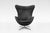 Vintage Egg Chair designed by Arne Jacobsen for Fritz Hansen, Denmark, in the 1950s. Upholstered in original black leather...