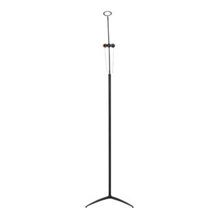 Modern Black Two-Light Tripod Floor Lamp For Sale