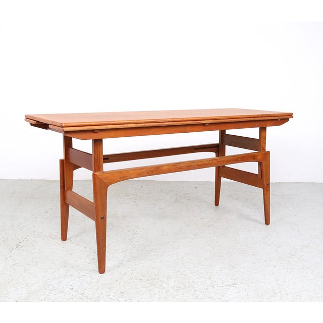 1970s Vintage Height-Adjustable Coffee or Dining Table by Kai Kristiansen for Trioh, 1970s For Sale - Image 5 of 16