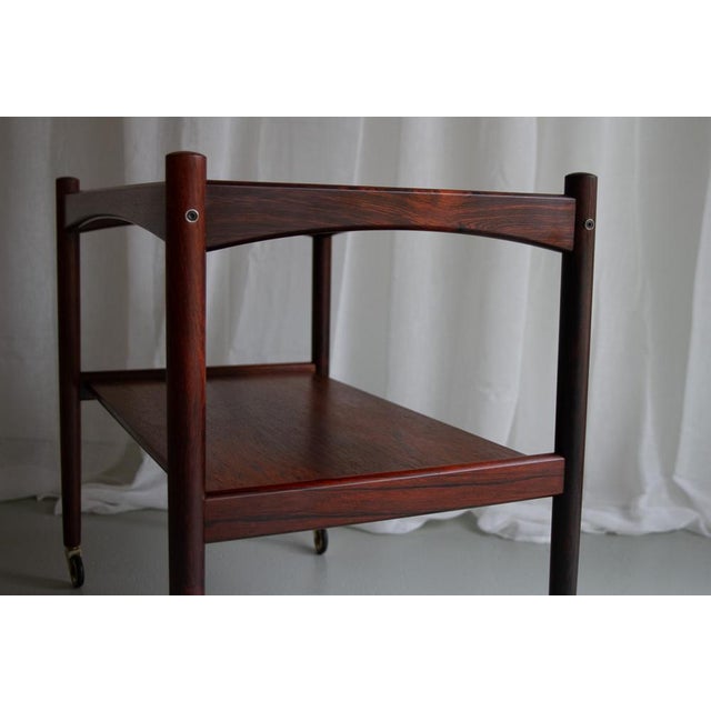 Danish Modern Rosewood Serving Trolley, 1960s For Sale - Image 6 of 18