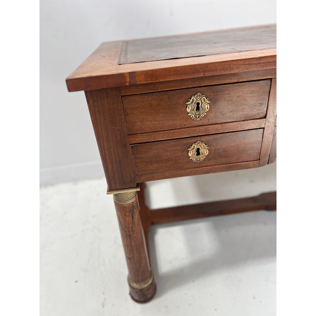 19th Century Empire Desk in Mahogany and Veneer For Sale - Image 9 of 13