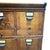 Brown Antique Mahogany 9 Drawer File Cabinet Credenza W/ Art Deco Pulls & Metal Straps For Sale - Image 8 of 14