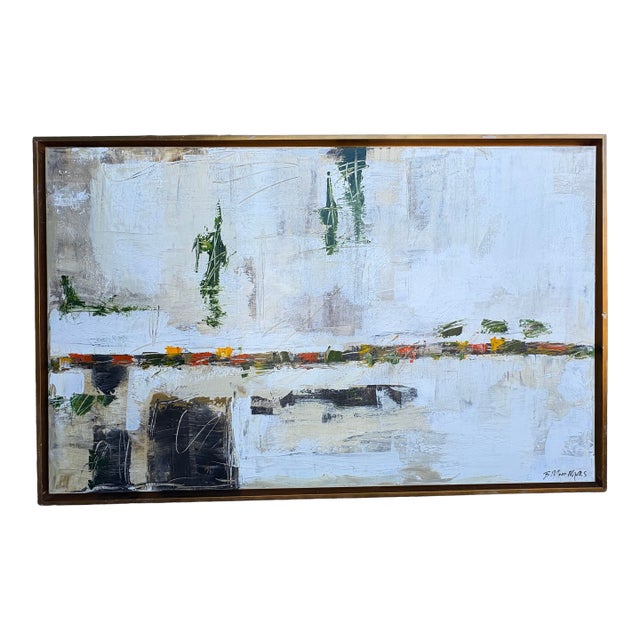 Post-Modern Framed Abstract Painting For Sale