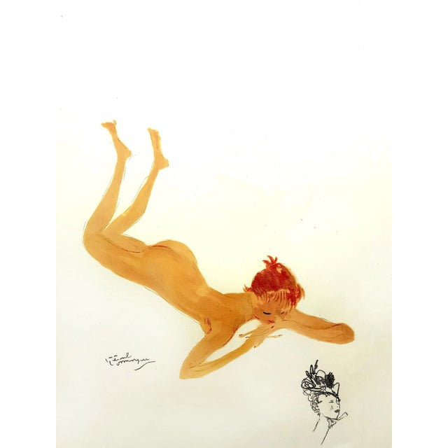 Domergue - Française - Original Signed Lithograph 1956 For Sale - Image 6 of 6