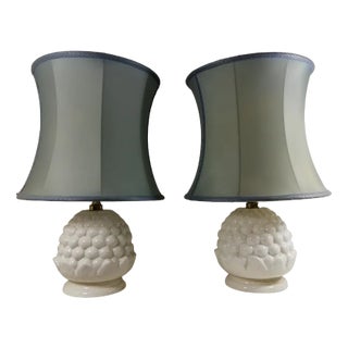 Pigna-Shaped Ceramic Lamps, Italy, 1960s, Set of 2 For Sale