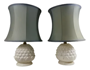 Pigna-Shaped Ceramic Lamps, Italy, 1960s, Set of 2