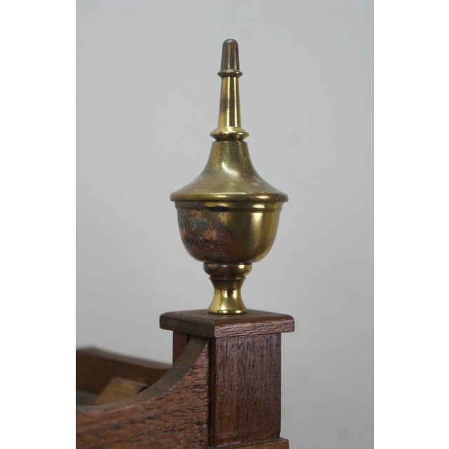 Mason & Sullivan West German Oak Pillar & Scroll Shelf Mantel Clock 31" For Sale - Image 6 of 17