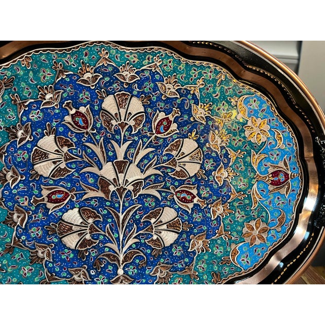 Hand Carved Coffee Tray with Handles For Sale - Image 6 of 9