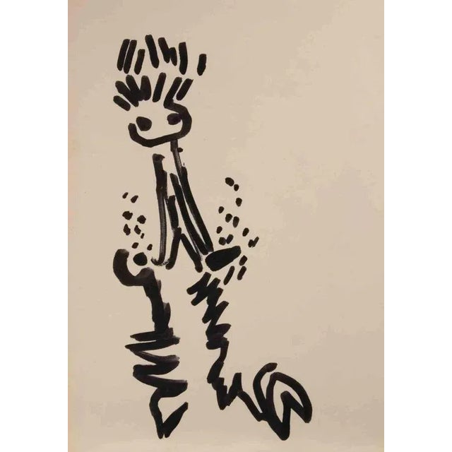 Figure is a Watercolour artwork realized by Reynold Arnould (Le Havre 1919 - Paris 1980). Good condition on white paper....