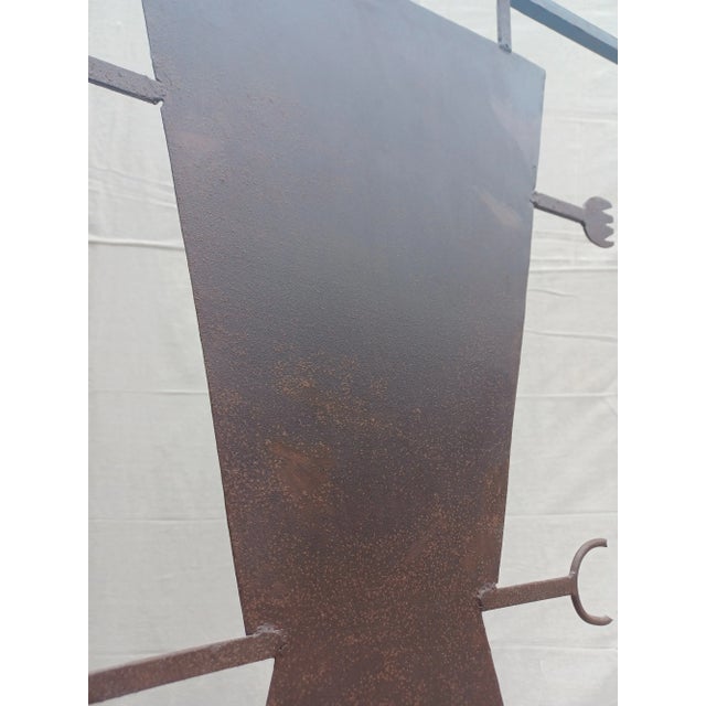 20th Century Modernist Hieroglyphic Iron Room Divider For Sale - Image 10 of 13