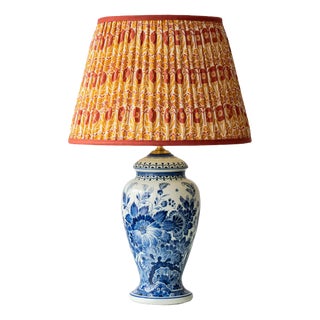 Vintage Delft Blue and White Chinoiserie Ceramic Table Lamp from Plateelbakkerij Ram, 1950s For Sale