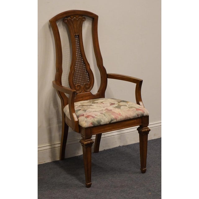 Set of 2 Thomasville Bardini Collection Italian Neoclassical Tuscan Style Dining Arm Chairs 40821-822 For Sale In Kansas City - Image 6 of 13